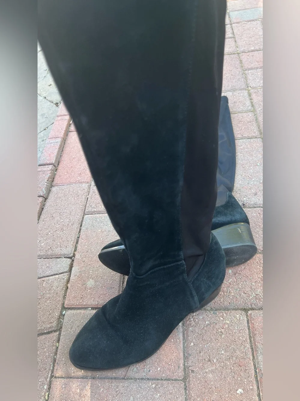 Blondo Black Suede Waterproof Knee High Stretch Boots Size 9.5M